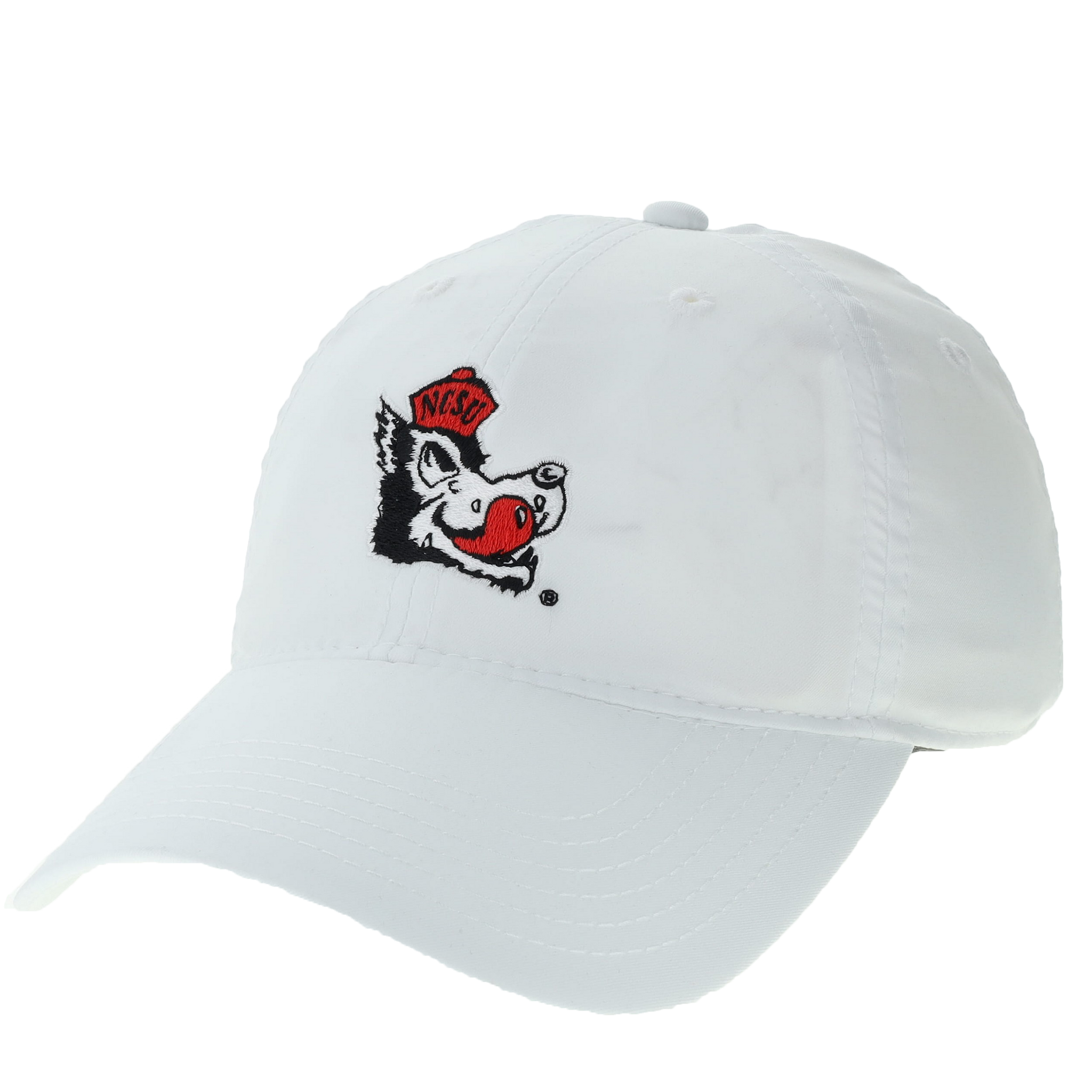 NC State Wolfpack Legacy White Slobbering Wolf Cool Fit Adjustable Hat