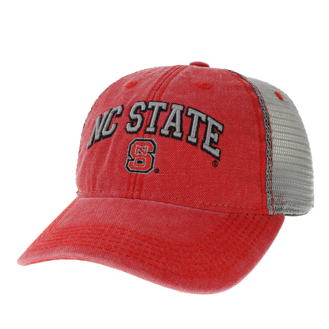 NC State Wolfpack Scarlet and Grey NC State Arch Adjustable Hat