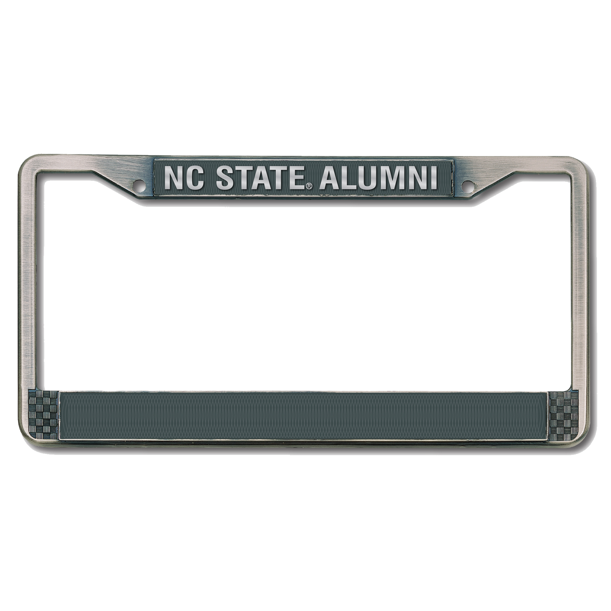 NC State Wolfpack Antique Pewter Metal License Plate Frame