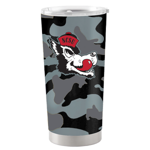 NC State Wolfpack 20oz. Slobbering Wolf Camo Stainless Tumbler
