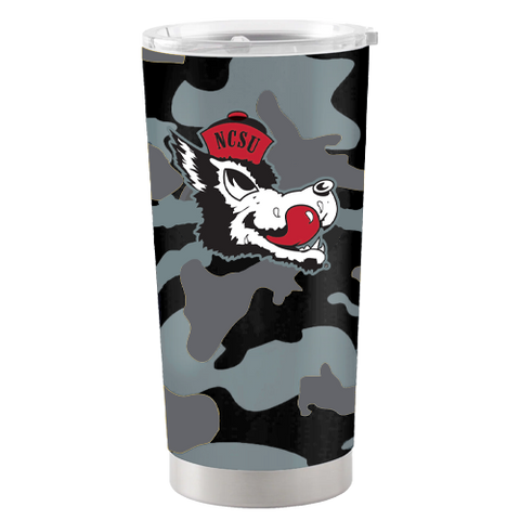 NC State Wolfpack 20oz. Slobbering Wolf Camo Stainless Tumbler
