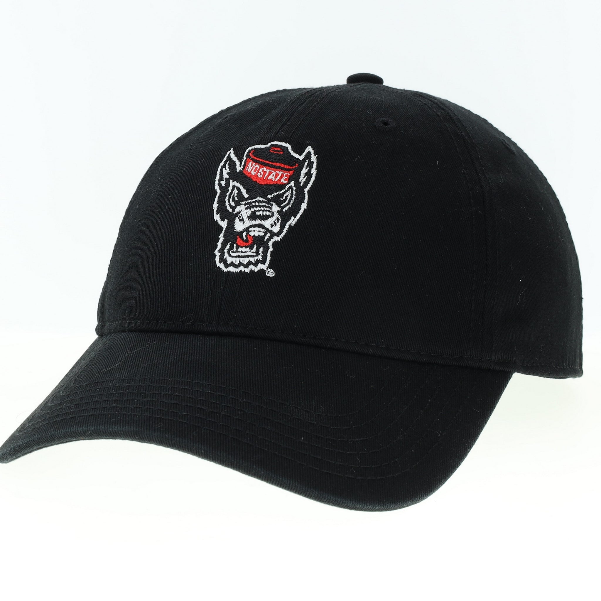 NC State Wolfpack Legacy Black Wolfhead Adjustable Hat