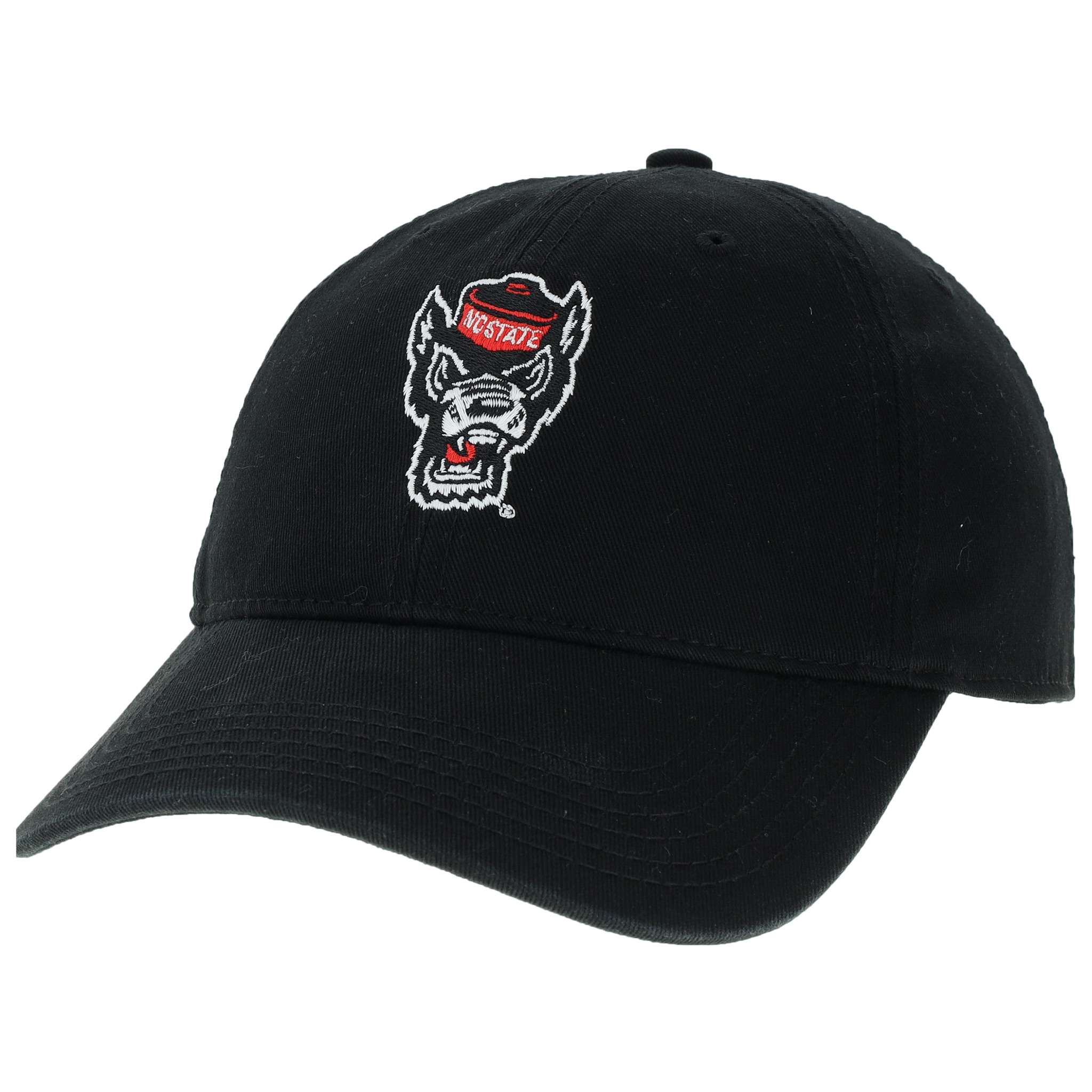 NC State Wolfpack Legacy Black Wolfhead Adjustable Hat