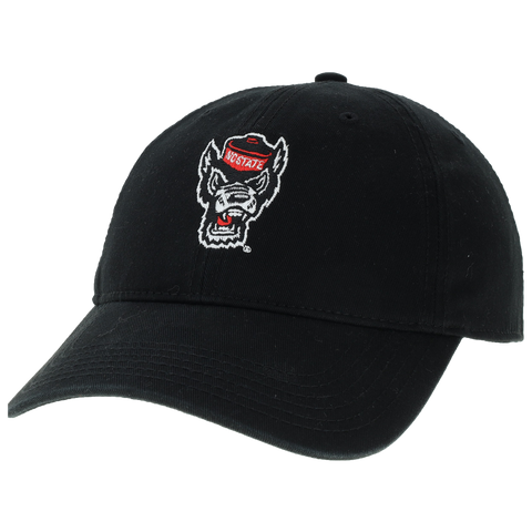 NC State Wolfpack Legacy Black Wolfhead Adjustable Hat