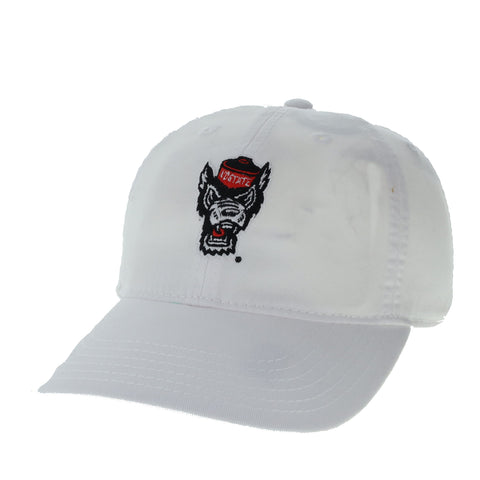 NC State Wolfpack Legacy White Wolfhead Adjustable Hat