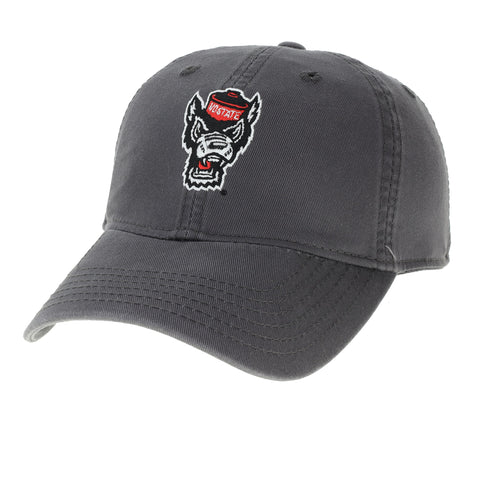 NC State Wolfpack Legacy Charcoal Wolfhead Adjustable Hat