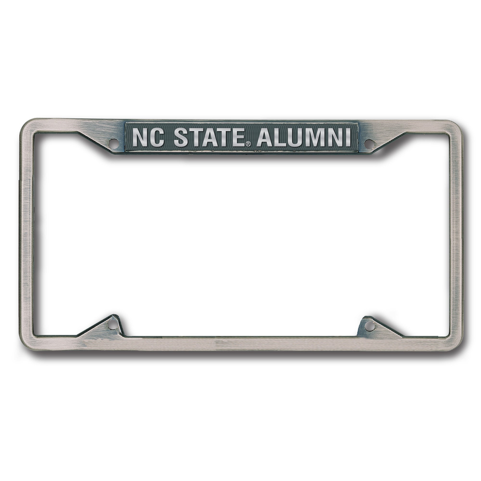 NC State Wolfpack Alumni Antique Pewter Metal License Plate Frame