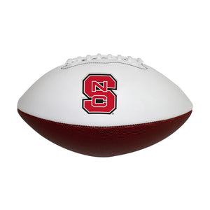 NC State Wolfpack Logo Block S Autograph Football