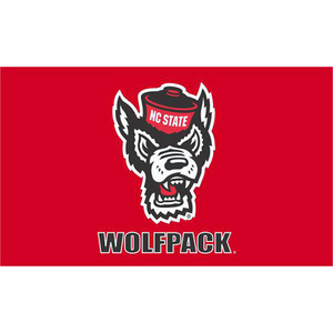 NC State Wolfpack Red Wolfhead 3'X5' Flag