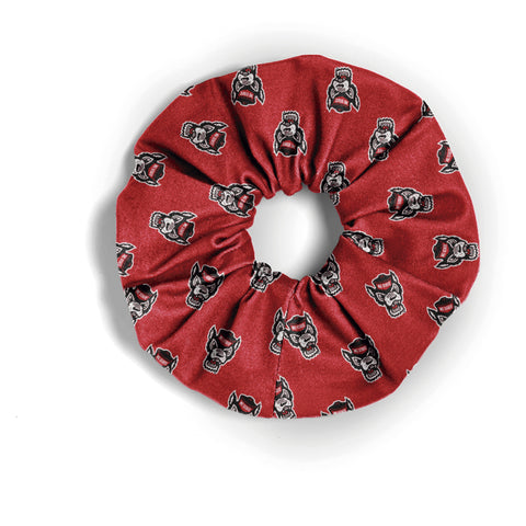 NC State Wolfpack Red All Over Wolfhead Scrunchie