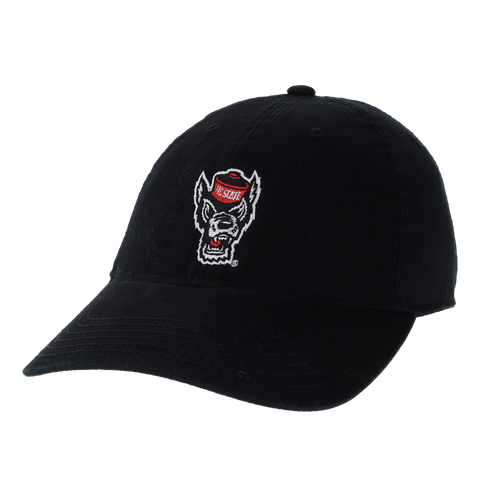 NC State Wolfpack Legacy Women's Black Wolfhead Adjustable Hat