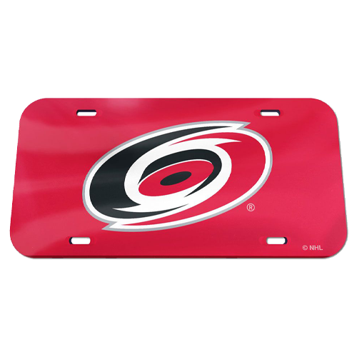 Carolina Hurricanes Red Laser Cut License Plate