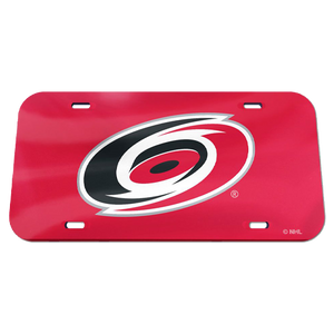 Carolina Hurricanes Red Laser Cut License Plate