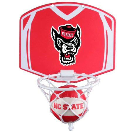 NC State Wolfpack Wolfhead Basketball Hoop Set