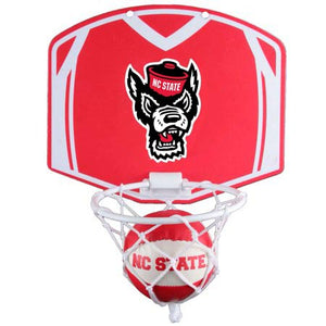NC State Wolfpack Wolfhead Basketball Hoop Set
