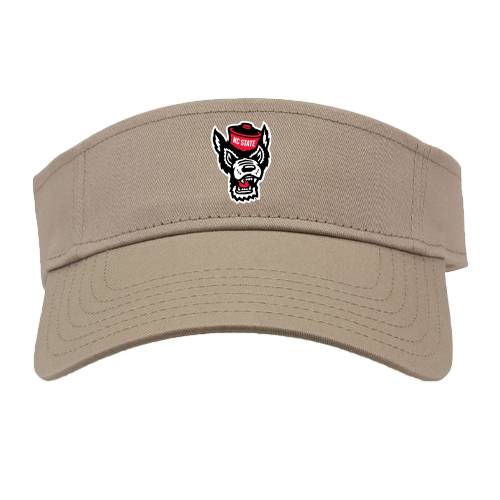 NC State Wolfpack Khaki Wolfhead Visor