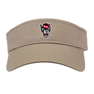 NC State Wolfpack Khaki Wolfhead Visor