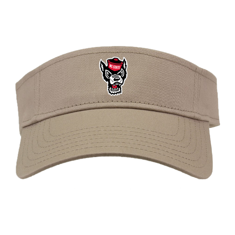 NC State Wolfpack Khaki Wolfhead Visor