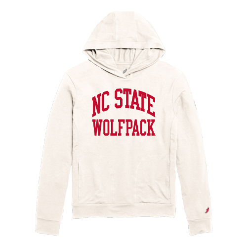 NC State Wolfpack Off-White Lightweight Jersey Hoodie