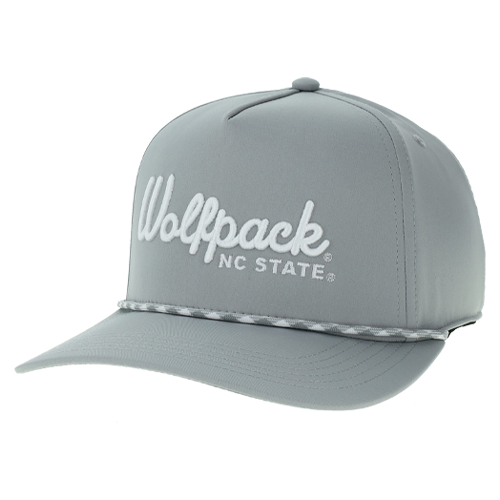 NC State Wolfpack Light Grey "Caddy" Adjustable Snapback Hat