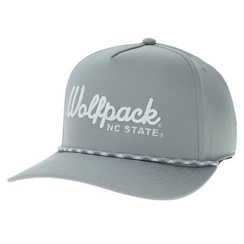 NC State Wolfpack Light Grey "Caddy" Adjustable Snapback Hat