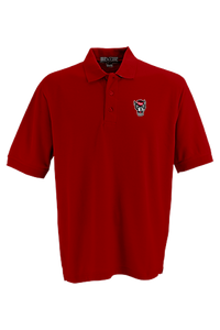 NC State Wolfpack Red Wolfhead Soft-Blend Pique Polo