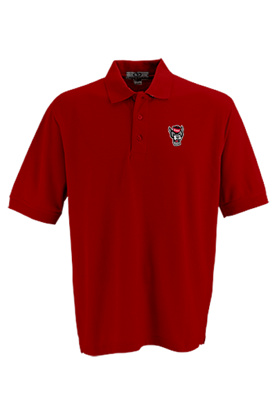 NC State Wolfpack Red Wolfhead Soft-Blend Pique Polo