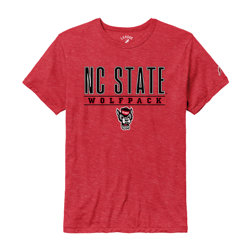 NC State Wolfpack Heather Red Outlined T-Shirt