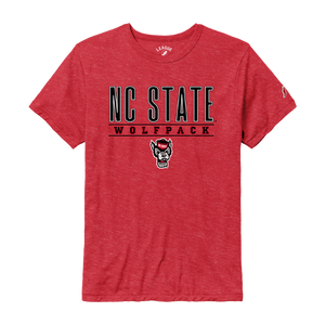 NC State Wolfpack Heather Red Outlined T-Shirt