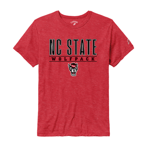 NC State Wolfpack Heather Red Outlined T-Shirt