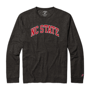 NC State Wolfpack Heather Black Reclaim Arch Long Sleeve T-Shirt