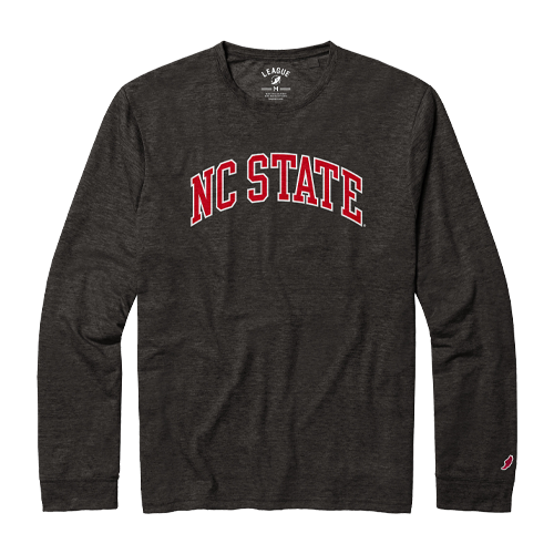 NC State Wolfpack Heather Black Reclaim Arch Long Sleeve T-Shirt
