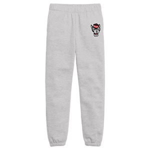 NC State Wolfpack Youth Oxford Grey Wolfhead Sweatpants