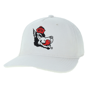 NC State Wolfpack Slobbering Wolf Roadie Ivory Corduroy Hat