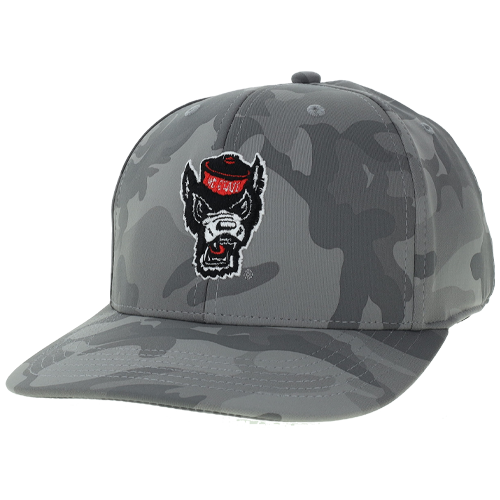 NC State Wolfpack Legacy Storm Camo Wolfhead Adjustable Hat