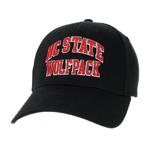 NC State Wolfpack Black Drive Wolfhead Adjustable Hat