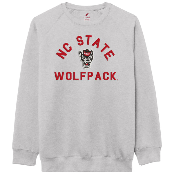NC State Wolfpack Embroidered Oxford Crewneck Sweatshirt