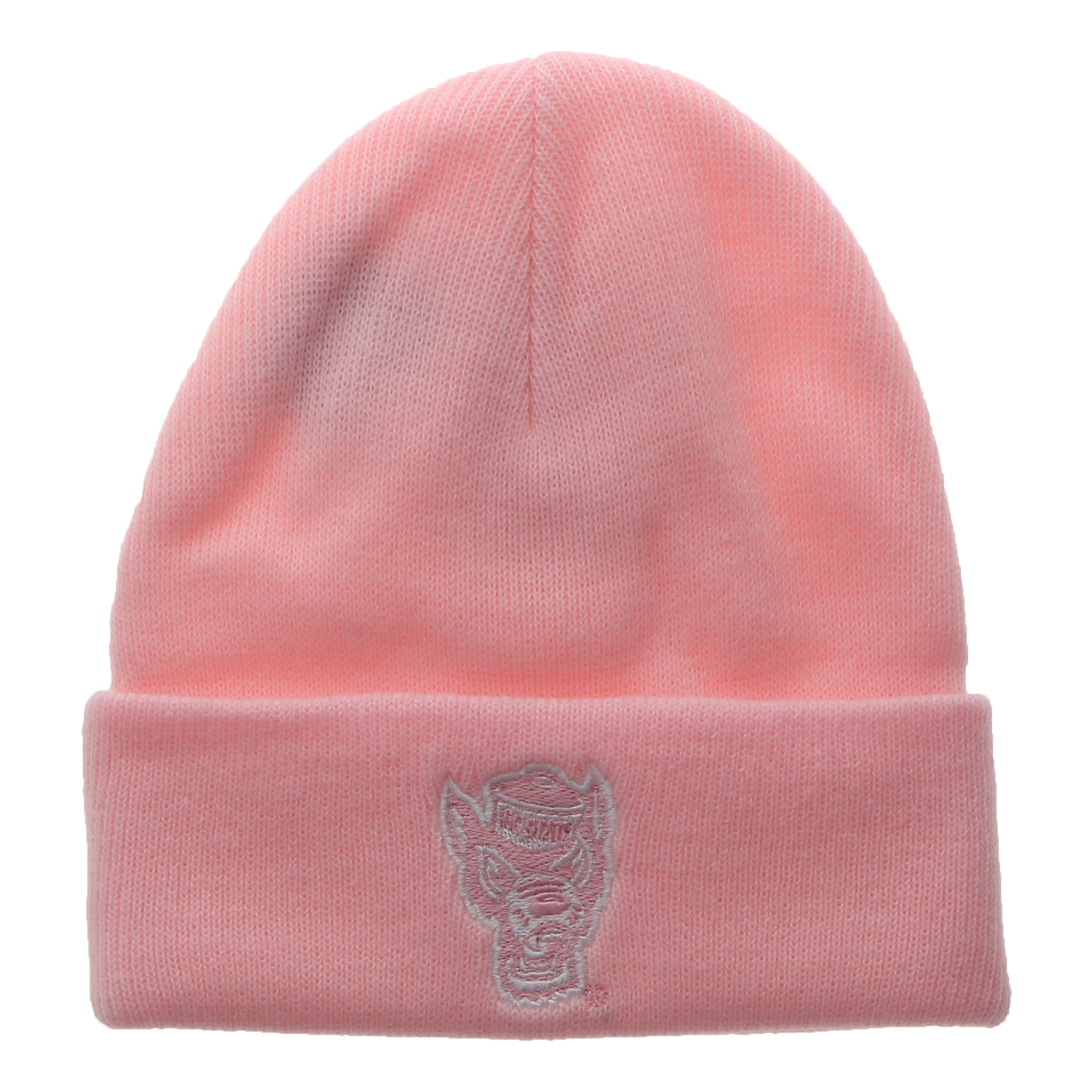 NC State Wolfpack Youth Pink Wolfhead Beanie