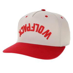 NC State Wolfpack Legacy Stone and Red Upside Down Embroidered Wolfpack Adjustable Hat