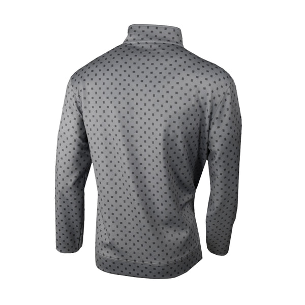 NC State Wolfpack Columbia Cool Grey Omni-Wick Wolfhead Wickham Hills Printed 1/4 Zip