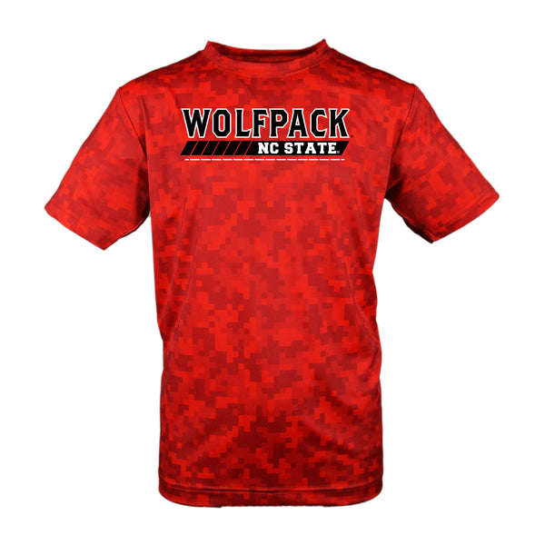 NC State Wolfpack Youth Boys Red Digi Camo Jersey