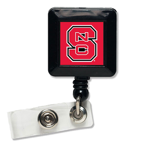 NC State Wolfpack Square Retractable Badge Holder