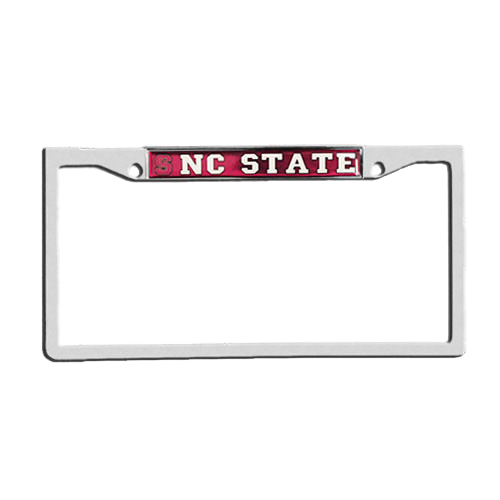 NC State Wolfpack Mirror Domed Top Only License Plate Frame