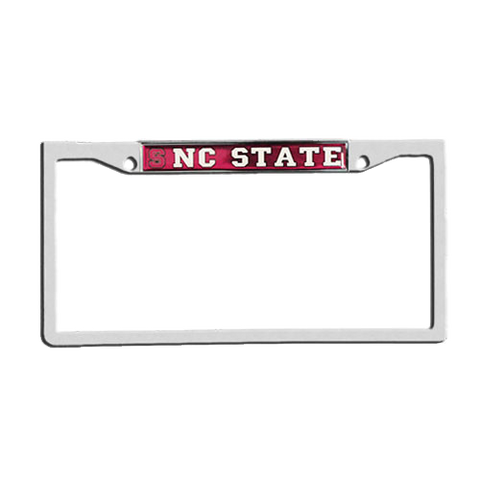 NC State Wolfpack Mirror Domed Top Only License Plate Frame