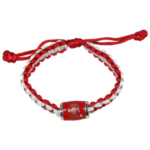 NC State Wolfpack Silk Braided Bracelet w/Block S Charm