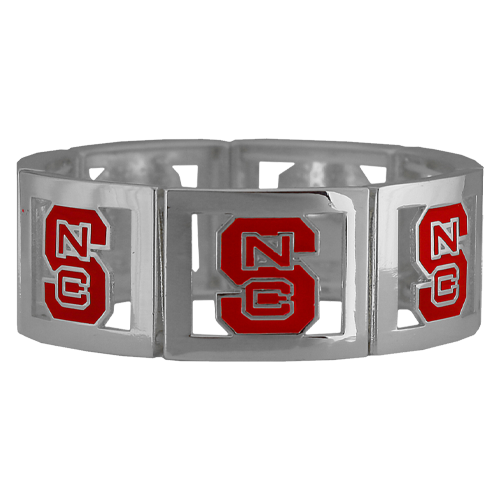 NC State Wolfpack Square Block S Bracelet