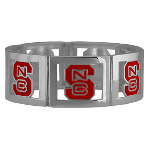 NC State Wolfpack Square Block S Bracelet