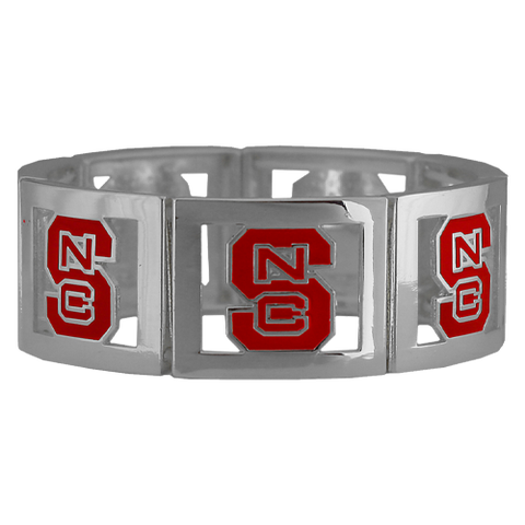 NC State Wolfpack Square Block S Bracelet