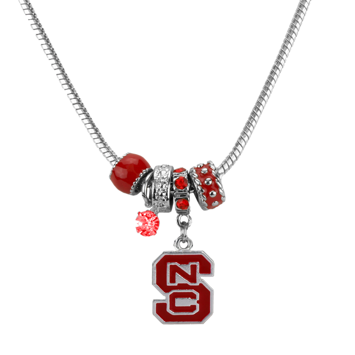 NC State Wolfpack 18" Block S Natalya Necklace