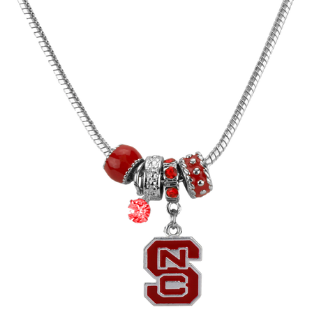 NC State Wolfpack 18" Block S Natalya Necklace